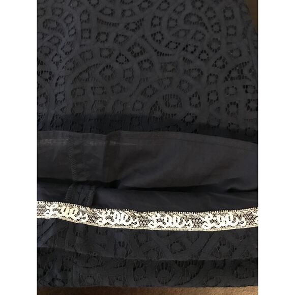 Lilly Pulitzer Karina Navy Blue Eyelet Overlay Mini Dress - Size 4 - Picture 8 of 10